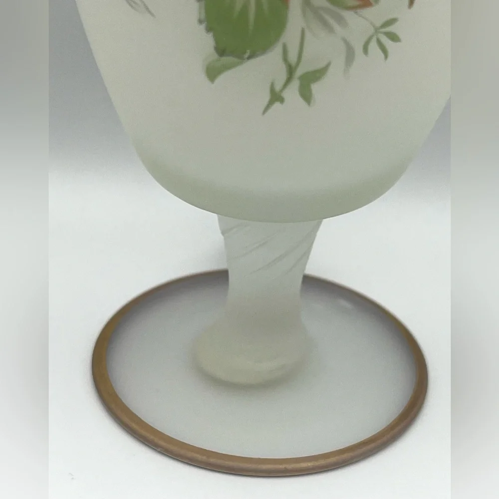Vintage Westland Co San Leandro CA Satin Etched Vase Japan